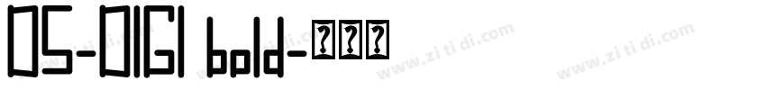 DS-DIGI bold字体转换